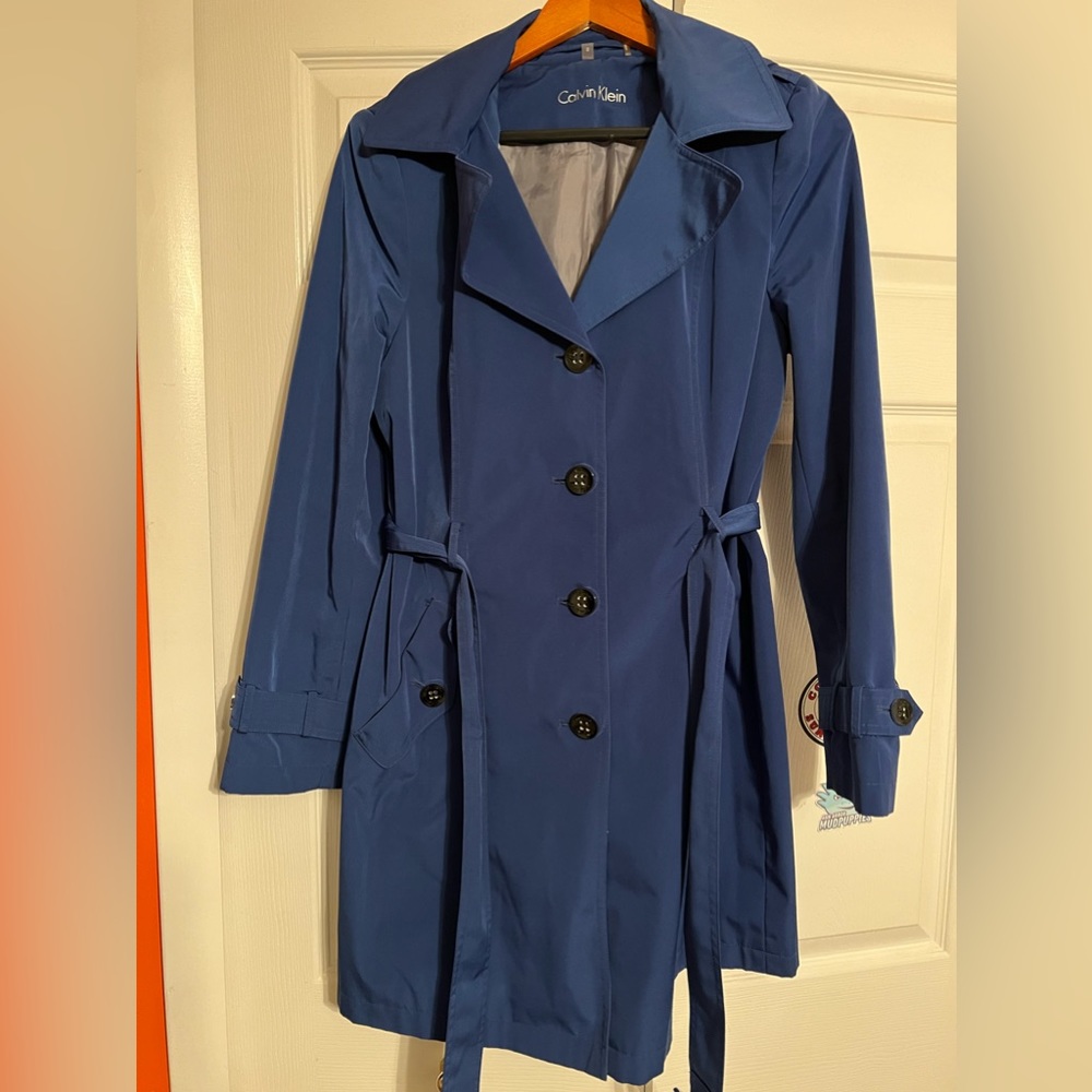 Women’s Calvin Klein royal blue rain jacket. Size Small